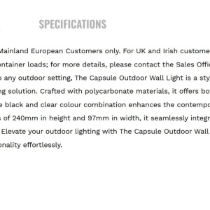 Mini Aplica de perete exterior moderna IP44 Capsule 223143 universul-luminii.ro