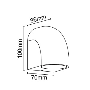 Mini aplica iluminat fatada exterior IP65 BALDY gri inchis - Img 2
