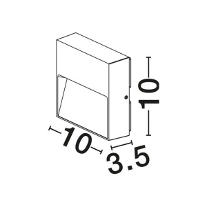 Mini Aplica perete exterior IP65, LED CCT Til negru - Img 3