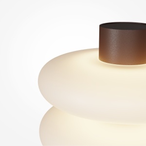 Mini Lampa de masa LED metal maro, sticla Nuvem - Img 7
