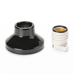 Mini Plafoniera din ceramica neagra FROST - Img 9