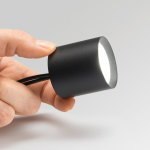 Mini Spot LED aplicat NITRO PL D04 ROUND NERO 2700K - Img 2