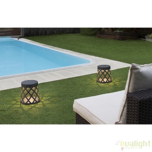 Mini stalp LED de exterior design modern ambiental IP65 SHADOW 25cm 67963 universul-luminii.ro