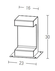 Mini Stalp LED din beton pentru iluminat exterior IP54 Luna H-30cm 154313 universul-luminii.ro
