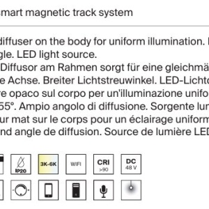 Modul LED, accesoriu pentru sina magnetica Exility, Larc Smart alb 239013 universul-luminii.ro
