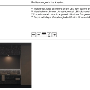 Modul LED, accesoriu pentru sina magnetica Radity, Basis negru 16W 3000K 131543 universul-luminii.ro