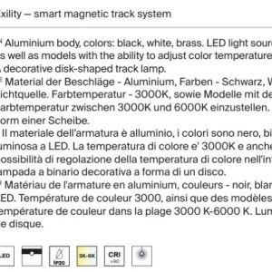 Modul LED disc decorativ, accesoriu pentru sina magnetica Exility, Relax Smart alama 238773 universul-luminii.ro
