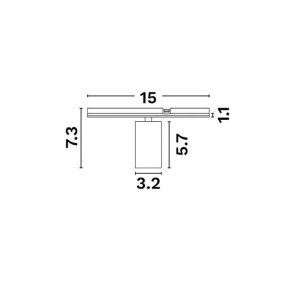 Modul, Spot alb LED pentru Sina magnetica MADOC 5W - Img 5
