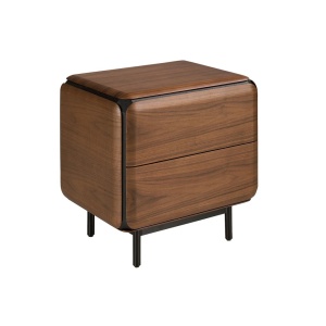 Noptiera design LUX cu sertare Walnut Veneer - Img 4