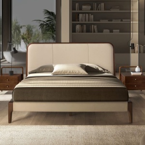 Noptiera LUX din lemn furniruit Walnut - Img 6