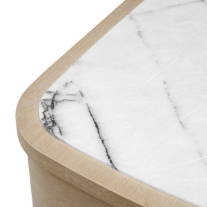 Noptiera/ masuta laterala design LUX Cabana S, furnir stejar albit - Img 12