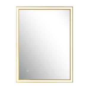 Oglinda baie cu iluminat LED 23W 3000K-4000K IP44 auriu 80x60cm - Img 2