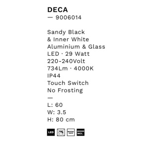 Oglinda baie cu iluminat LED IP44 4000K Deca, 60x80cm 161453 universul-luminii.ro