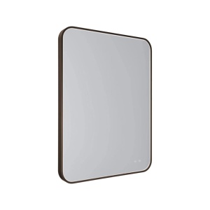 Oglinda baie cu iluminat LED MIRROR Bronz 76x91cm