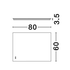 Oglinda cu iluminat LED IP44 3000K Alda, 60x80cm, NVL-9006026 247763 universul-luminii.ro