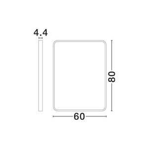 Oglinda cu iluminat LED pentru baie IP44 SINIA 60x80cm - Img 2