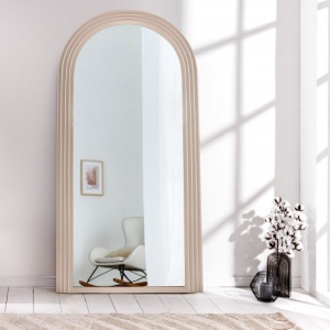 Oglinda de perete decorativa Art Deco 160cm, greige - Img 3