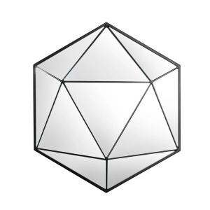Oglinda de perete decorativa Diamond 60cm, negru