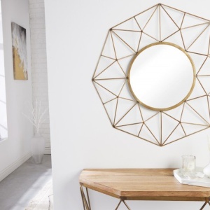 Oglinda de perete decorativa Diamond 90cm, alama - Img 3