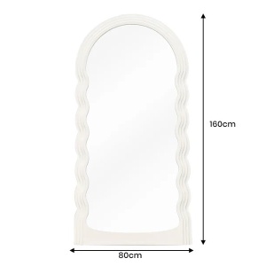 Oglinda de perete design modern Wave 160cm, alb A-45941 VC - Img 4