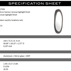 Oglinda decorativa design LUX Karma L 144x71,5cm - Img 4
