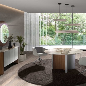 Oglinda decorativa design LUX Walnut 110cm - Img 7