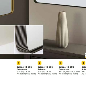 Oglinda decorativa design modern CARLO negru D-61cm - Img 7
