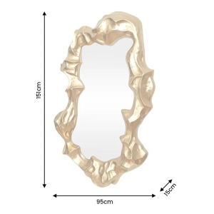 Oglinda decorativa VENETIA 150cm auriu - Img 10