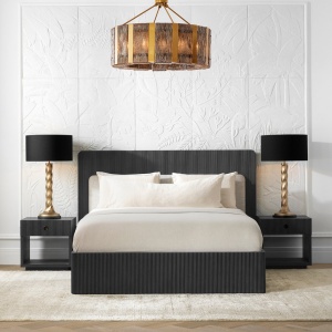 Pat dublu design LUX Dimitrios 180x210cm, gri carbune - Img 2