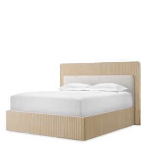 Pat dublu design LUX Dimitrios 180x210cm, stejar albit