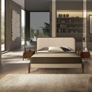 Pat dublu tapitat design LUX Cream 180x200cm - Img 7