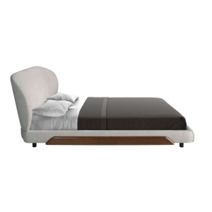Pat dublu tapitat design LUX Light grey 180x200cm - Img 3
