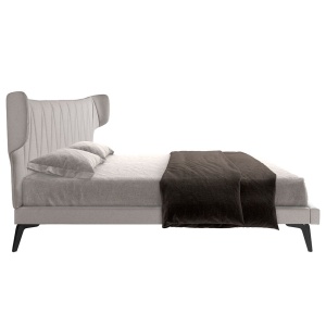 Pat dublu tapitat design LUX Light grey 180x200cm - Img 8