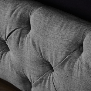 Pat elegant tapitat cu tesatura gri, PARIS CHESTERFIELD 180x200cm - Img 5