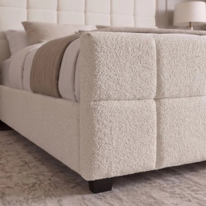 Pat PRESTIGE 160x200cm boucle gri cu spatiu de depozitare - Img 4