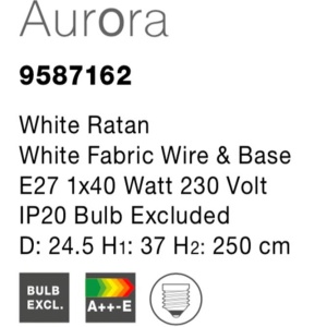 Pendul boho style design natural Aurora alb NVL-9587162 - Img 2