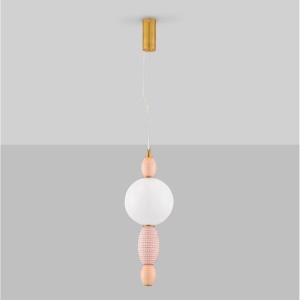 Pendul ceramic design modern LED CLEMENTINE portocaliu/ roz 224733 universul-luminii.ro