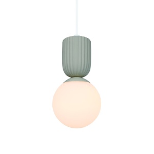 Pendul cu Forma Organic din Ceramica si Sticla, Sadie bej