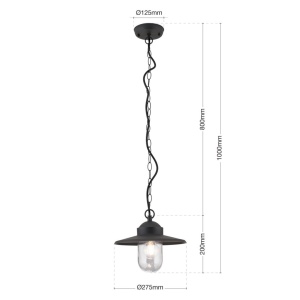 Pendul de exterior stil vintage IP44 EDWARD antracit 235983 universul-luminii.ro