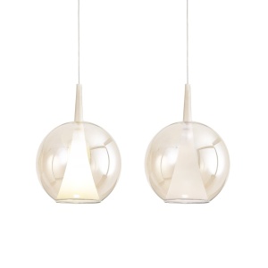 Pendul design decorativ Elsa Bola 1L bronz - Img 5