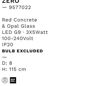 Pendul design decorativ ZERO rosu/opal - Img 6