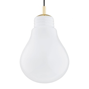 Pendul design minimalist Jesse alb, auriu 28cm 115693 universul-luminii.ro