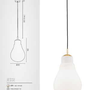 Pendul design minimalist Jesse alb, auriu 28cm 211093 universul-luminii.ro