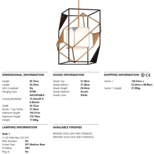 Pendul design modern CUBIST - Img 2