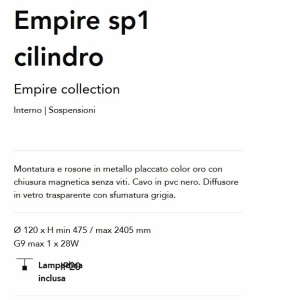 Pendul design modern Empire sp1 cilindro 143063 universul-luminii.ro