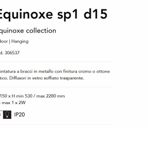 Pendul design modern Equinoxe sp1 d15 CROMO - Img 2