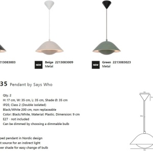 Pendul design modern Freya 35 bej 114963 universul-luminii.ro