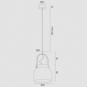 Pendul design modern LOGAN negru 125123 universul-luminii.ro