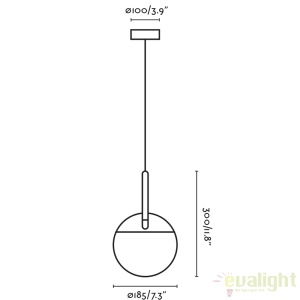 Pendul design modern minimalist MINE Grey 28376 44123 universul-luminii.ro