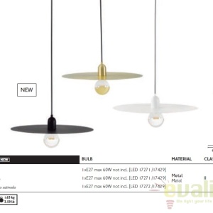 Pendul design modern minimalist PLAT negru 68145 - Img 6